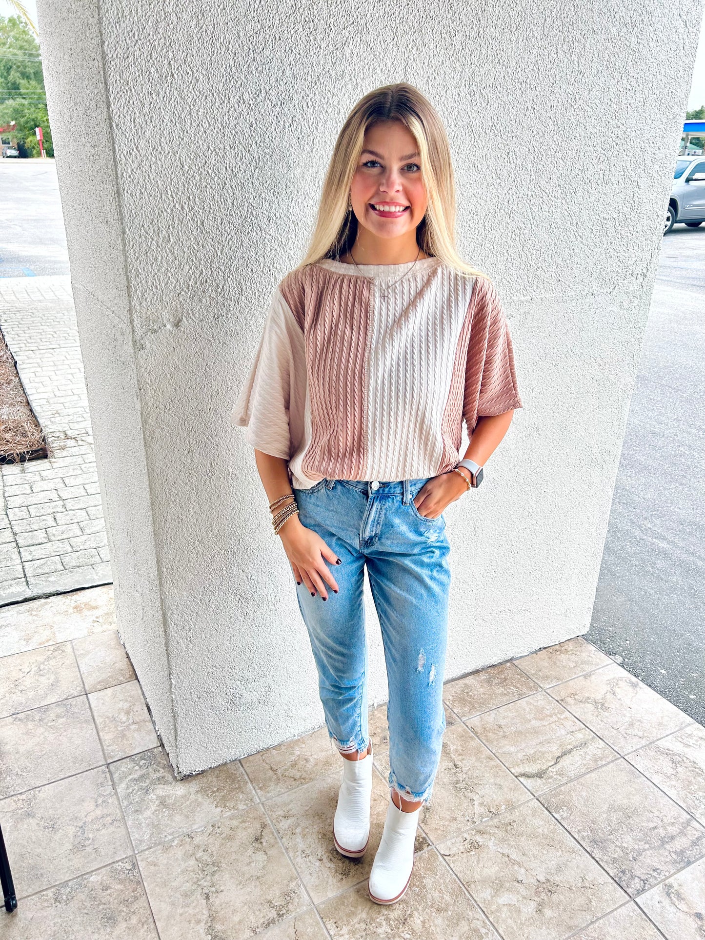 Colorblock Fall Top