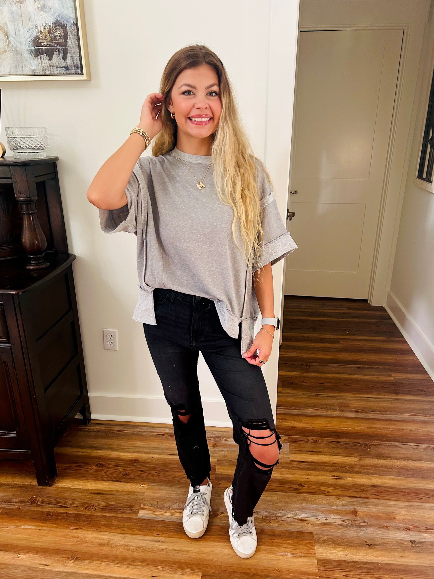 Gray Perfect Slouch Top