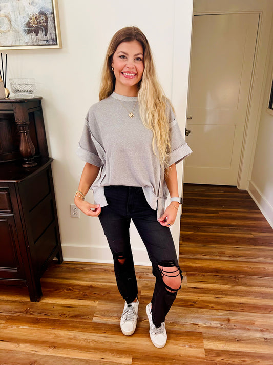 Gray Perfect Slouch Top