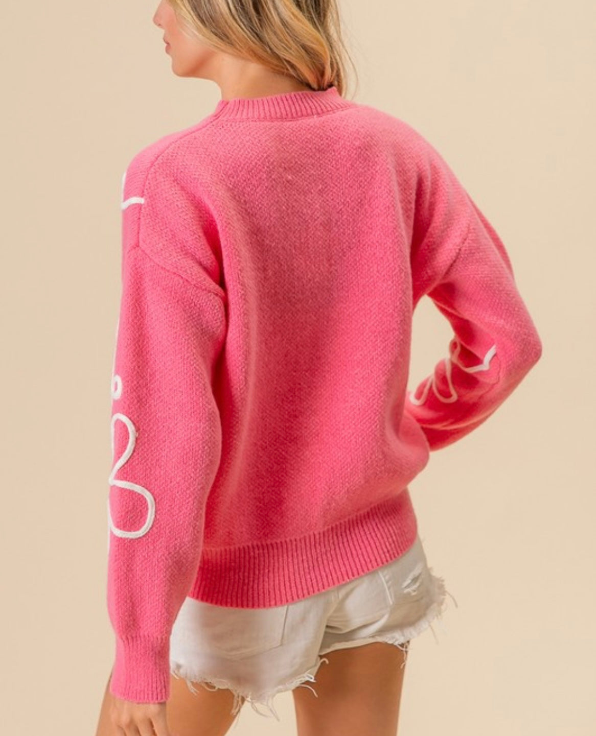 Flower Outline Detail Sweater